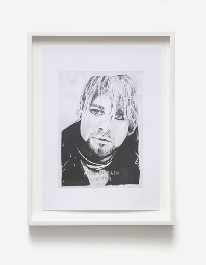 Graham Dolphin, Fan Drawings (Kurt Cobain), Detail 5